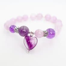 寶麗金珠寶-天然紫鋰輝石銀飾手鍊