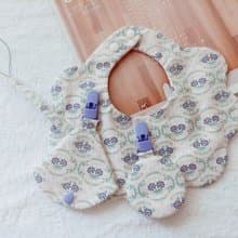 【5日內出貨】花束 彌月禮物 可拆奶嘴防塵套夾  嬰兒圍兜 平