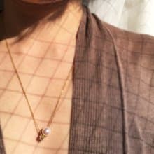 K14GF Moonstone Necklace, June Birthstone, 大珠Akoya Pearl Long Necklace