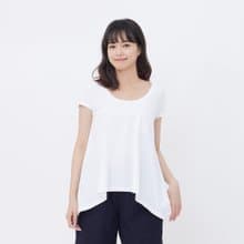 純棉素面短袖傘襬女TEE【清爽棉T推薦】