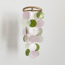 DIY-KIT| Lisbon Boutique-Green, Pink-Circle(S)| Shell Wind Chime Mobile |#0-375