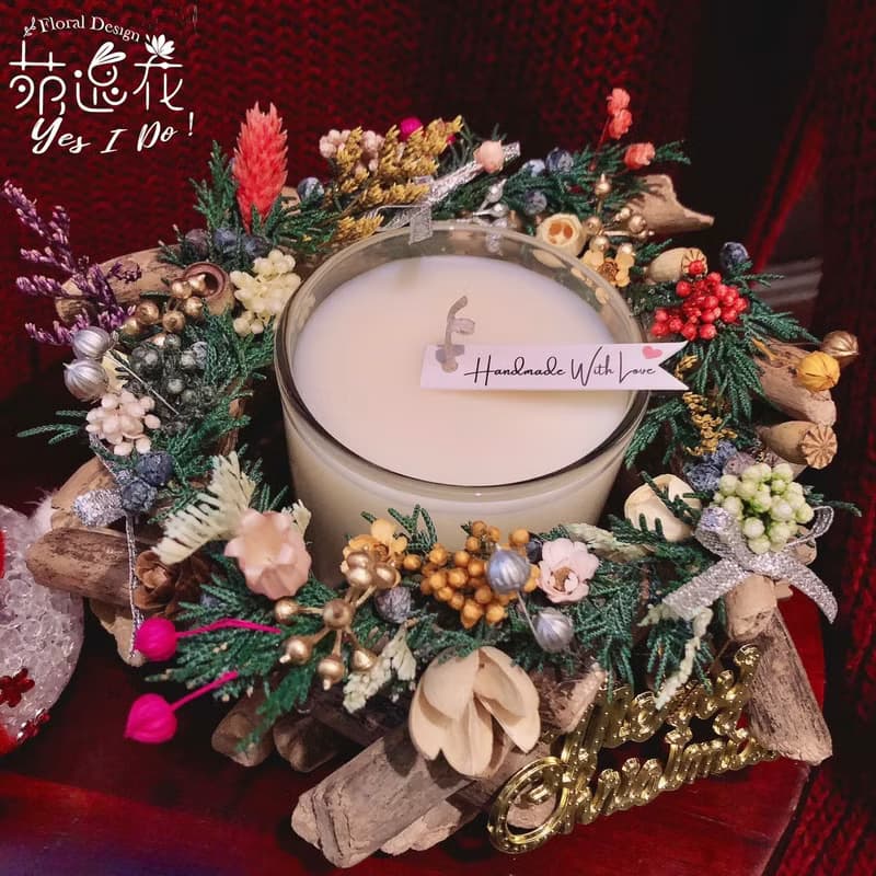 漂流木聖誕燭台組