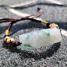 【親翠】天然翡翠 冰飄花立體美兔兔手牌調節式16cm手環 生肖 兔