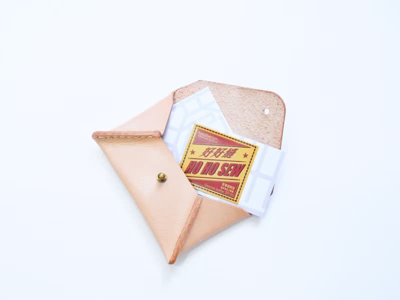 信封形卡片夾 好好縫 皮革材料包 白蠟皮組W.W 免費刻字 手工包 情侶禮物 卡夾 卡片套 名片夾 簡約實用 意大利皮 植鞣革 皮革DIY 伴侶 真皮 
