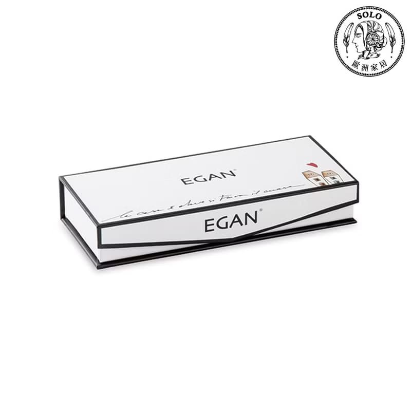 義大利EGAN- 歐式小屋系列 甜點湯匙 2支1盒 橘紅色