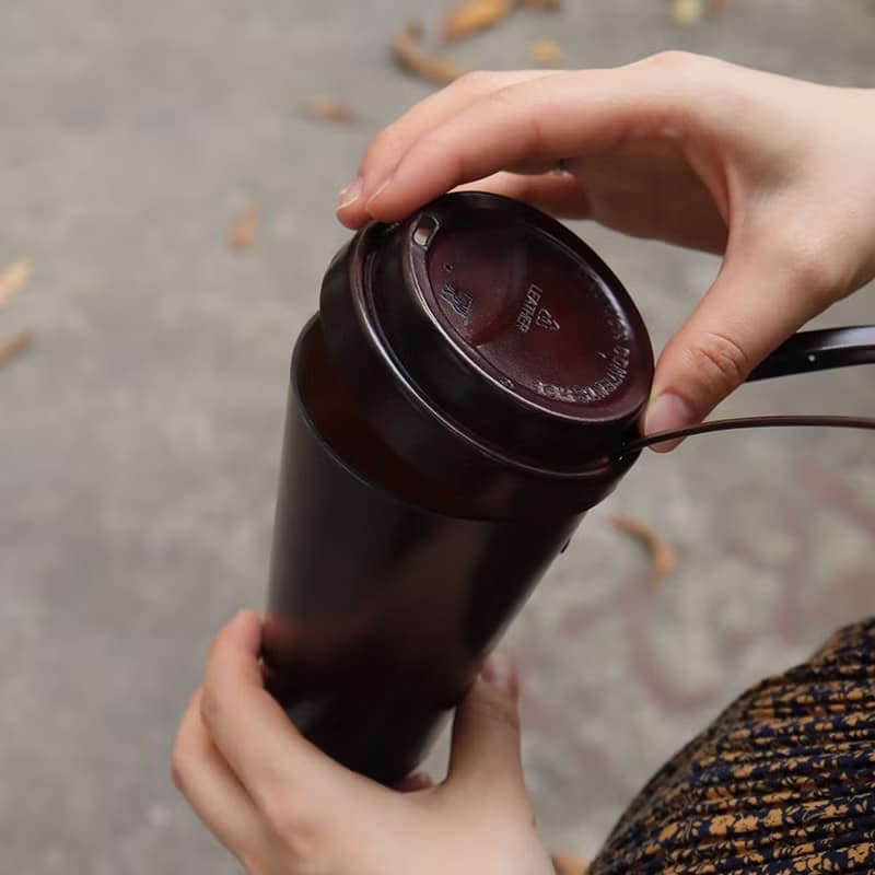 真皮側背杯子包奶茶咖啡杯造型頭層牛皮口紅包零錢包耳機包收納