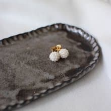 串珠耳飾_金平糖/珍珠白/beading earrings