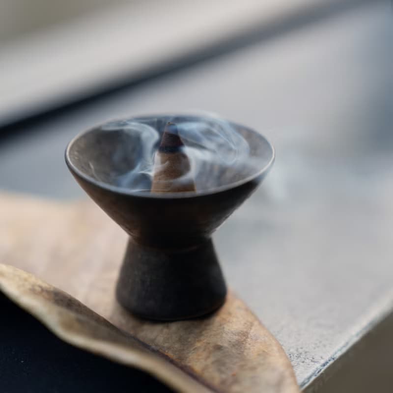 手作陶瓷塔香杯 家居冥想 耐高溫 極簡禪意 靜思禮物 瑜伽茶道