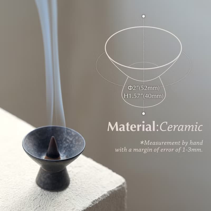 手作陶瓷塔香杯 家居冥想 耐高溫 極簡禪意 靜思禮物 瑜伽茶道