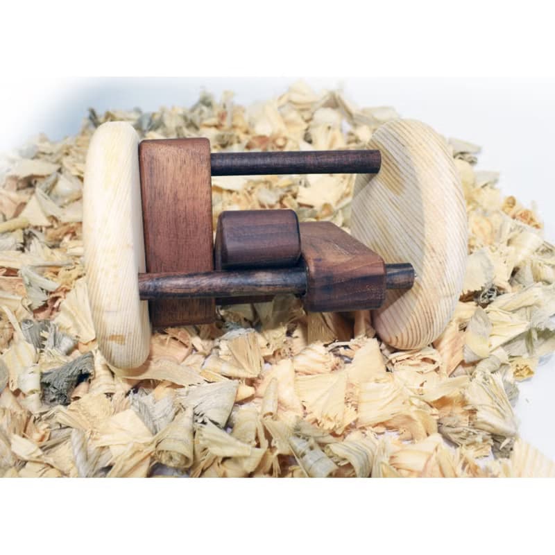 Wooden Toy Cylinder Rattle, Natural Sound Baby Rattle, Natural and Fun Baby Toy
