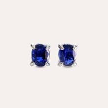 安珠 藍晶石 藍色 橢圓 4*5mm 耳環 經典系列 Oval E 寶石銀飾 A