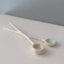 /嚐嚐你我/ 陶瓷手捏攪拌棒 一組兩個