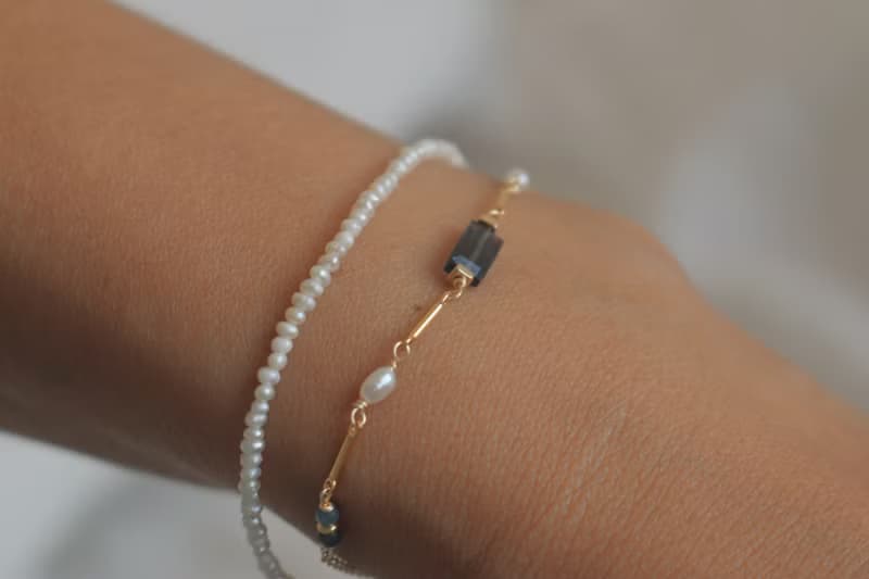 手鍊 藍晶石 藍寶石 珍珠 - 沸騰 -