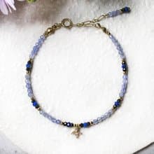 VIIART。印記。坦桑石青金石14K包金手鍊14KGF