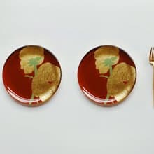 歐洲指定禮【手工工藝貼箔技法】最初 First 雙圓 中圓器皿