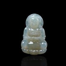 冰種飄黃翡翡翠觀音菩薩項鍊 | 天然緬甸玉翡翠A貨 | 送禮