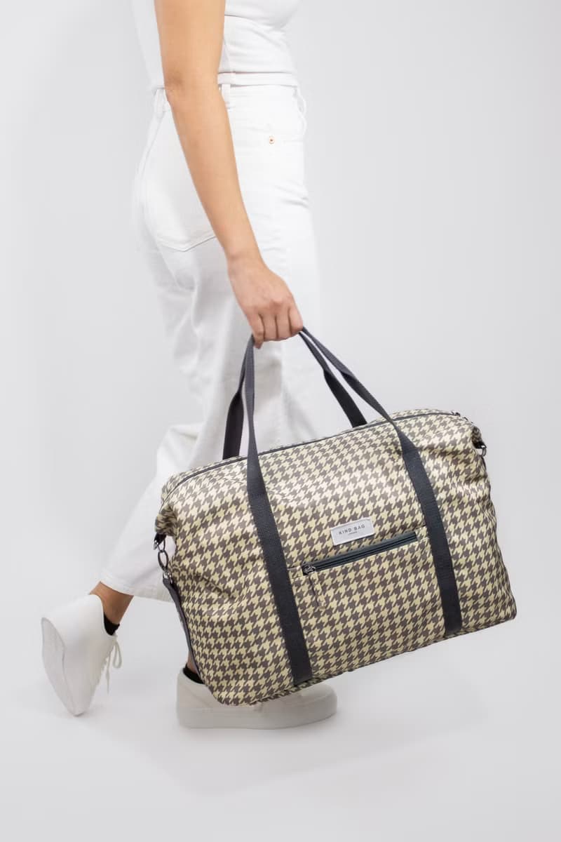 英國Kind Bag-環保周末包-千鳥格紋