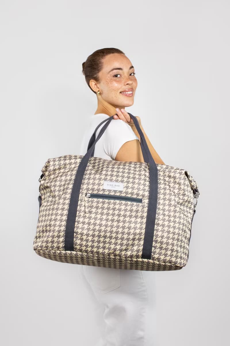 英國Kind Bag-環保周末包-千鳥格紋