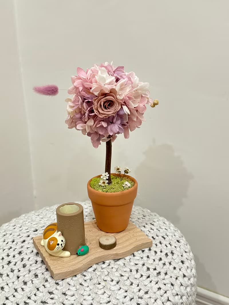 永生繡球花樹 筆筒 擴香木 開幕禮物 辦公室小物 交換禮物 聖誕禮