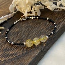 招財鈦晶手鍊 黑尖晶細圈手鍊