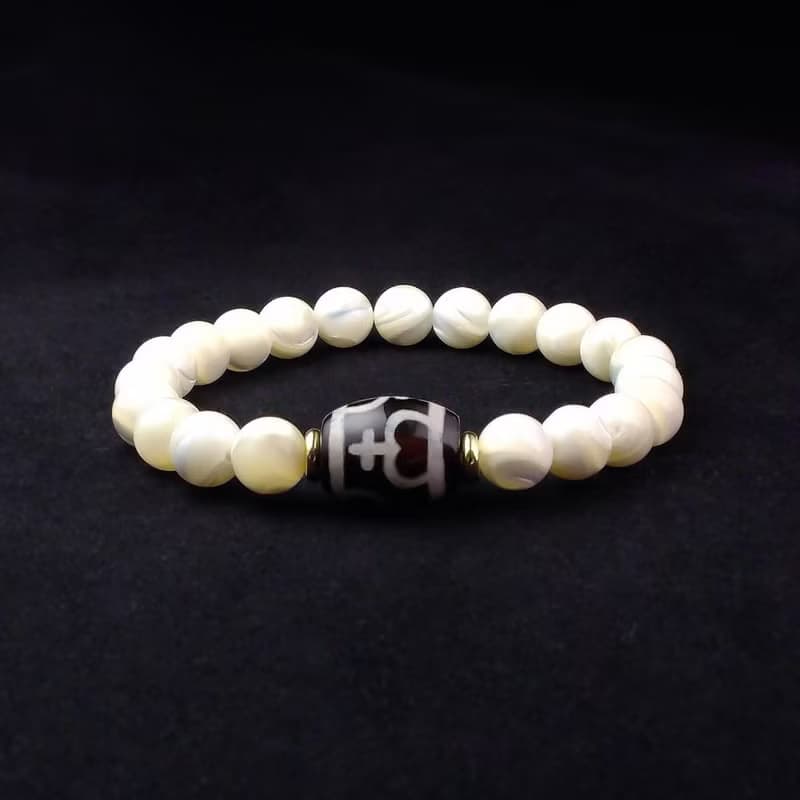 寶瓶天珠搭配貝殼珠 男手鍊 男手環 男手鏈 手鍊推薦 QBR-00077
