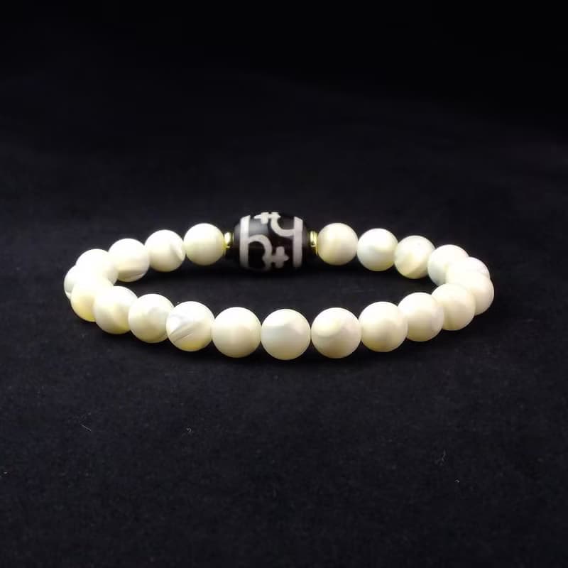 寶瓶天珠搭配貝殼珠 男手鍊 男手環 男手鏈 手鍊推薦 QBR-00077