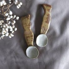 簡單生活 造型短陶匙