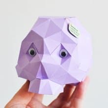 DIY Paper Skull, 3D Papercraft Printable PDF