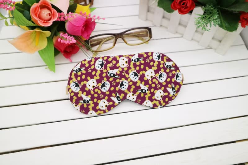貓臉與狗頭 可調式眼罩 送束口收納袋 sleep mask