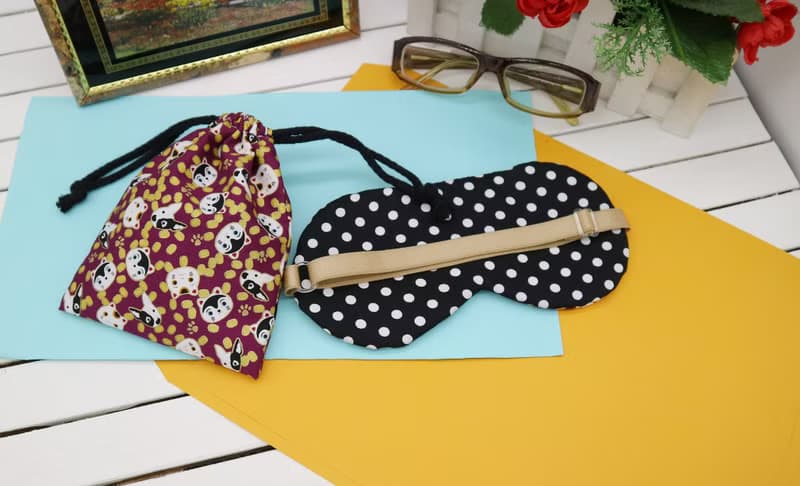 貓臉與狗頭 可調式眼罩 送束口收納袋 sleep mask