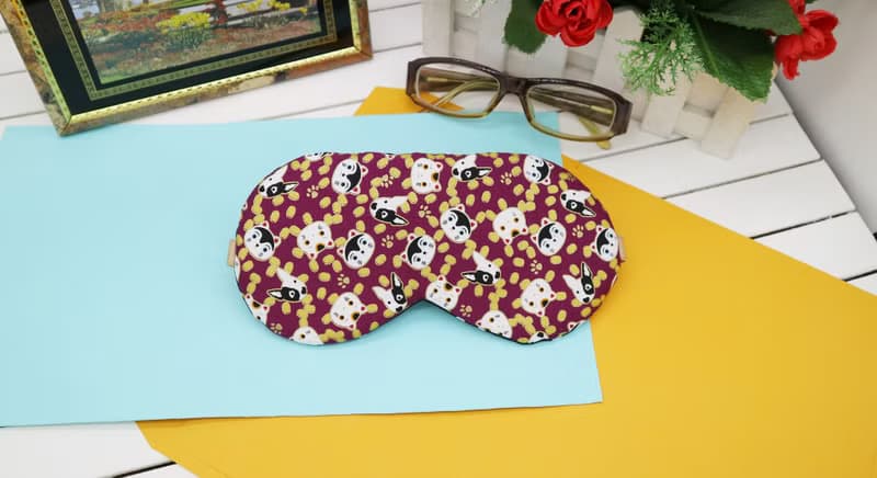 貓臉與狗頭 可調式眼罩 送束口收納袋 sleep mask
