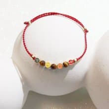 【手編蠟繩】平安喜樂 |虎眼石|保平安 小孩蠟繩手鍊| 大員囡仔