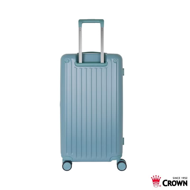 【CROWN】28吋 BOXY 前開框架胖胖拉桿箱 託運箱  鼠草綠