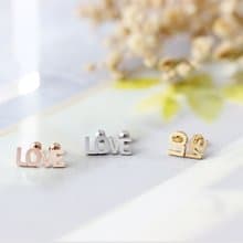 LOVE耳環  抗過敏醫療鋼