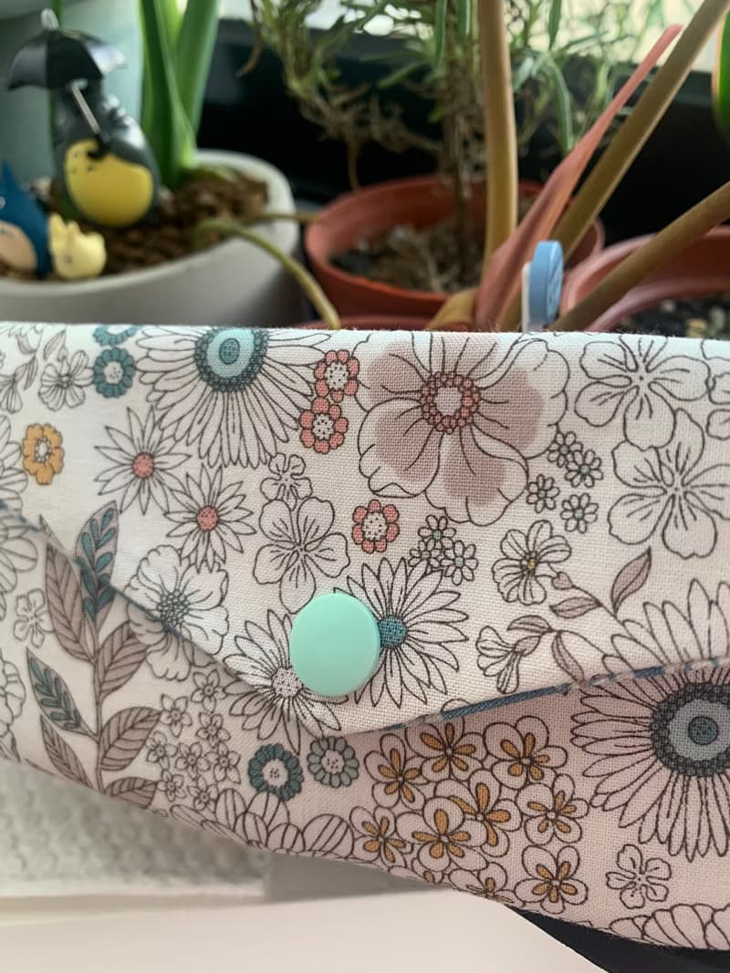 文青風環保純棉筷袋 微笑向日葵 清新白 日本 潮物 收納 手作餐具