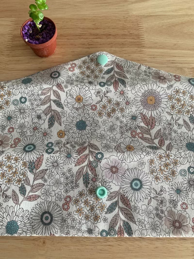 文青風環保純棉筷袋 微笑向日葵 清新白 日本 潮物 收納 手作餐具