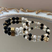 【情侶手鍊】霧中光影 | 瑪瑙白松石手鍊 情侶款 情人節手鍊