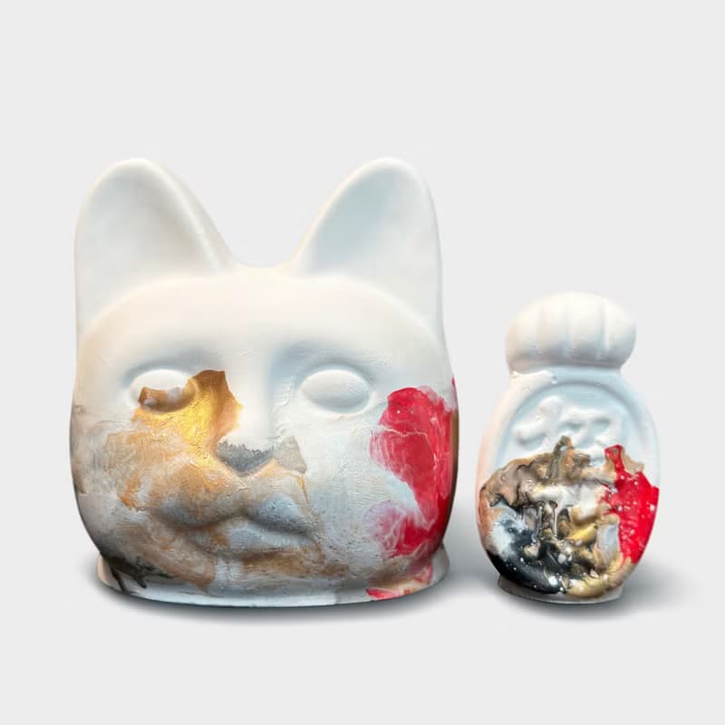 手工製造 I 招財貓擴香石 I 流體藝術