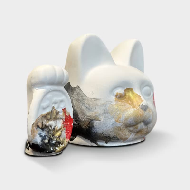手工製造 I 招財貓擴香石 I 流體藝術
