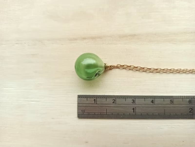 水滴琉璃香水精油瓶銅項鍊(多色可選)