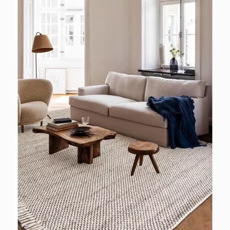 北歐風 手作紐西蘭羊毛地毯 溫潤如沐 客廳臥室 床邊墊 家居裝飾