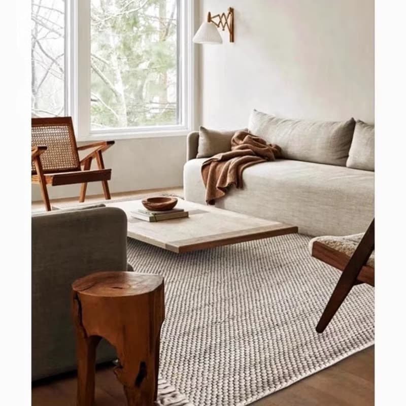 北歐風 手作紐西蘭羊毛地毯 溫潤如沐 客廳臥室 床邊墊 家居裝飾