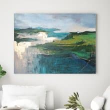 Painting landscape Abstract | Green abstract painting | Abstract landscape North
