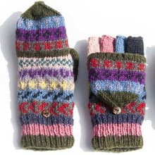 手織純羊毛針織手套/可拆卸保暖手套/內刷毛手套/觸控手套-北歐