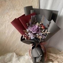 巴洛克古典紫玫瑰小花束