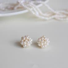 【奶油漿果】天然淡水珍珠 耳釘 耳環 快速出貨