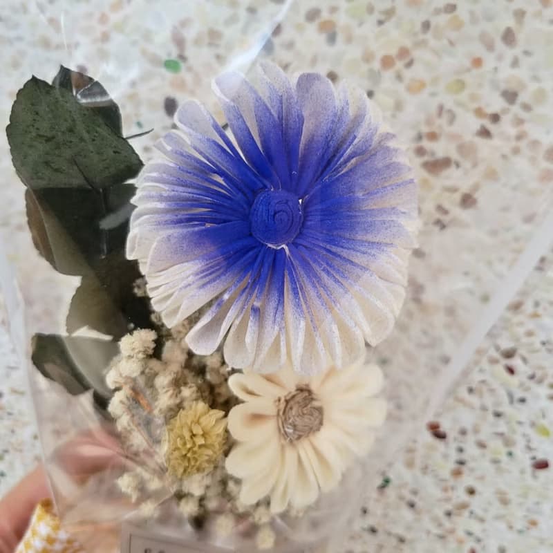 索拉太陽花提袋花束。畢業禮物。。可擴香