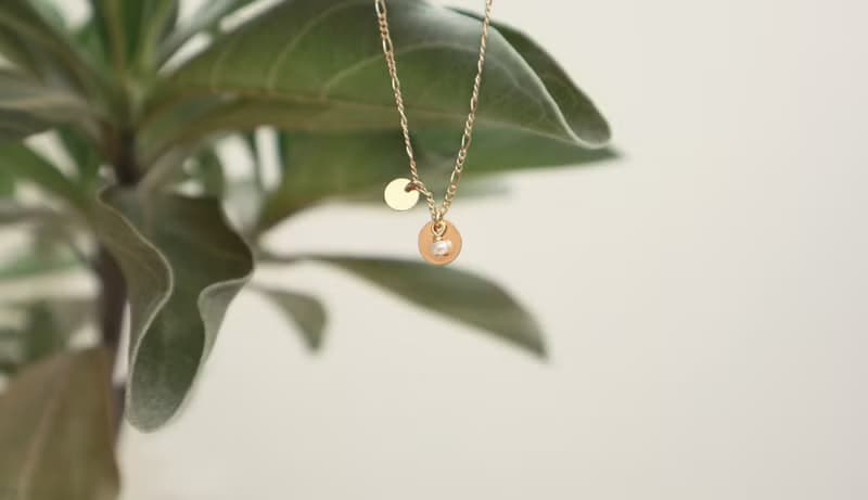 圓氐  人魚眼淚  大小圓片手鍊    鍍18K金色