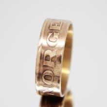Norway Coin Ring 5 ore 1952-1957 norwegian coin ring norwegian ring coin ring