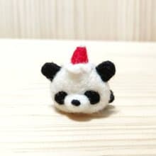 累趴系列之聖誕節到啦 -貓熊羊毛氈 鑰匙圈、吊飾、擺飾